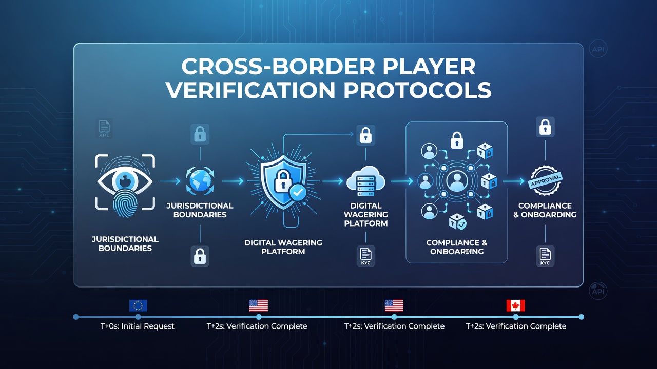 Flowchart of technological tools used in transnational wagering verification
