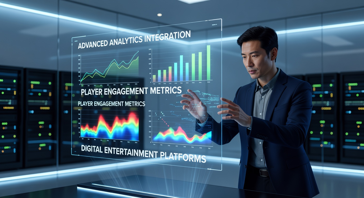 Analytics dashboard displaying player engagement metrics on a digital entertainment platform