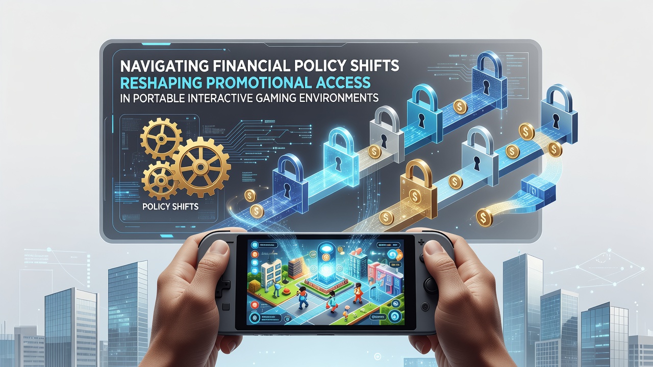 Mobile gaming device displaying promotional offers amid shifting financial regulations
