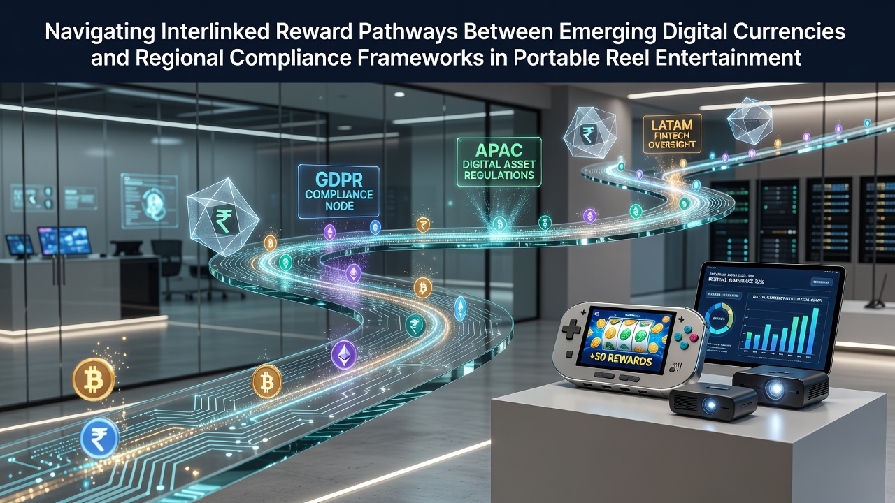 Mobile slot interface displaying cryptocurrency reward options alongside compliance indicators for regional regulations