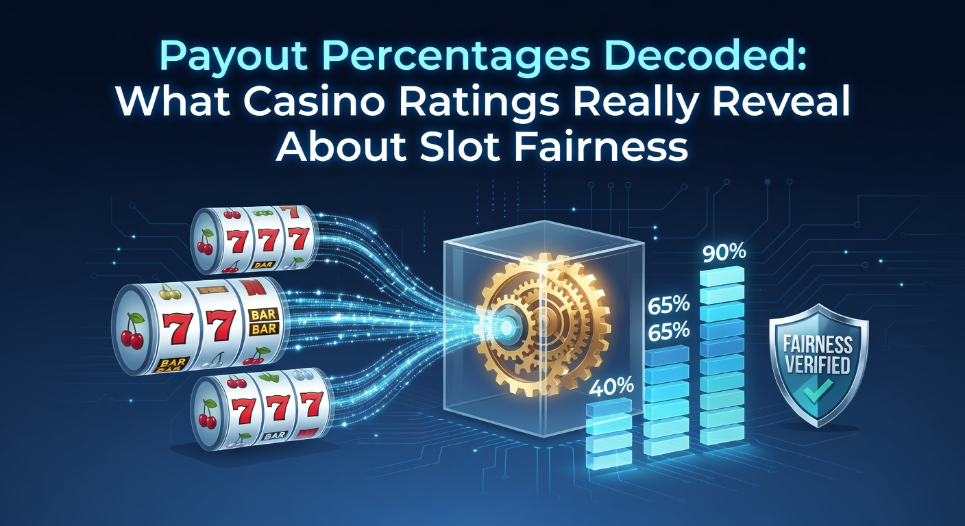 Colorful slot machine reels spinning with payout percentage icons overlayed, illustrating RTP concepts in online casinos